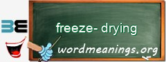 WordMeaning blackboard for freeze-drying